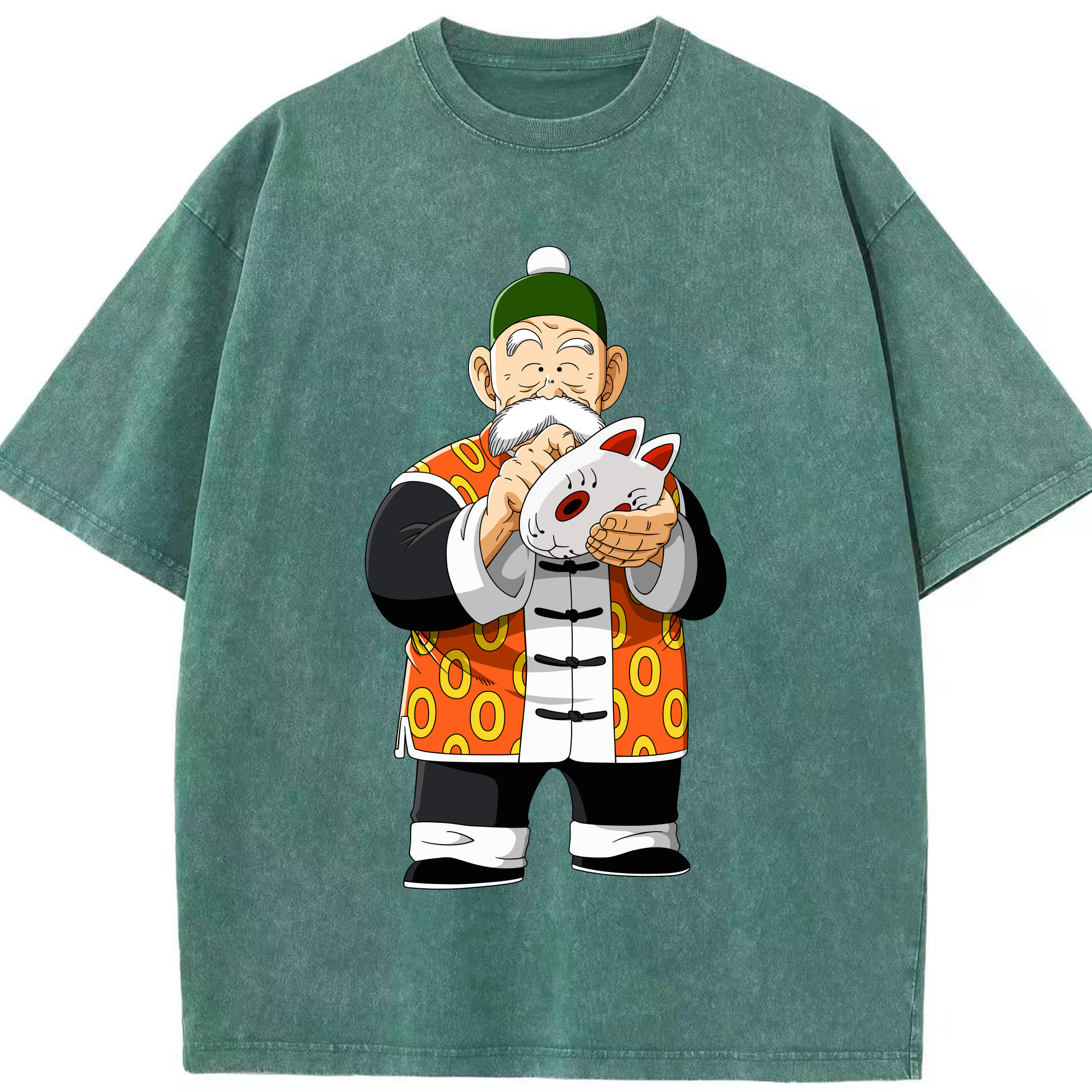 （画像用） ドラゴンボール 亀仙人（かめせんにん） DRAGON BALL Master Roshi Kame Sennin 綿100% ヴィンテージ風 半袖Tシャツ（フロントプリント）